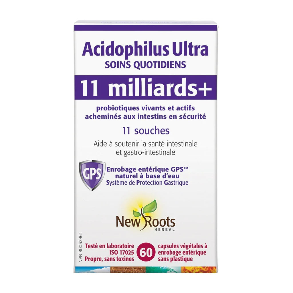 Probiotiques Acidophilus Ultra 11milliards 11souches 60capsules
