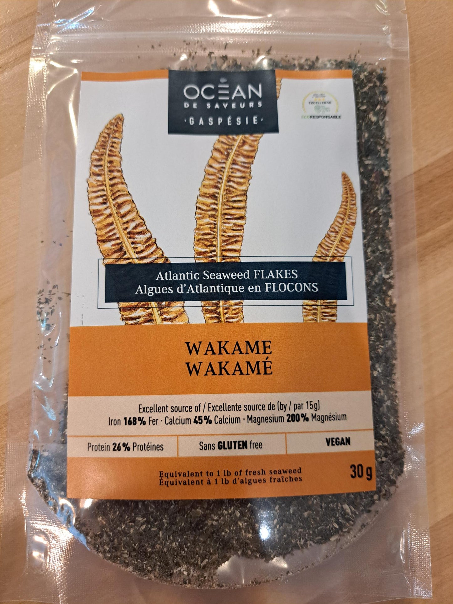 Wakamé, algues d'Atlantique en flocons 30g