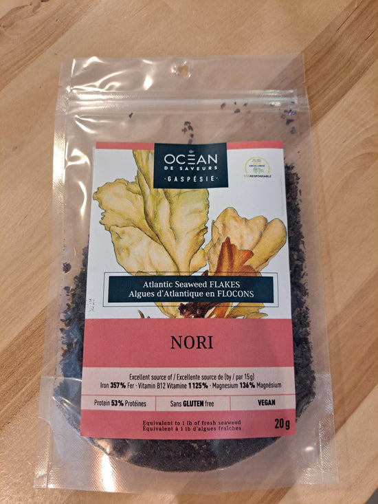Nori, algues de l'Atlantique en flocons 20g