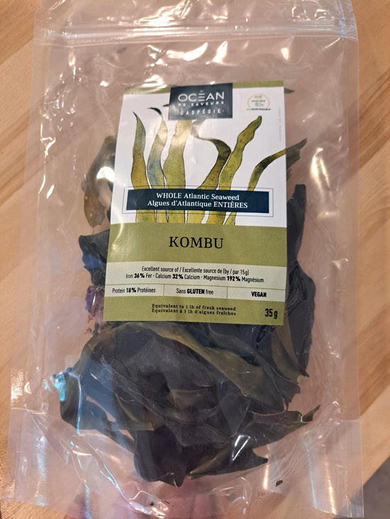 Kombu, algues de l'Atlantique entières 35g