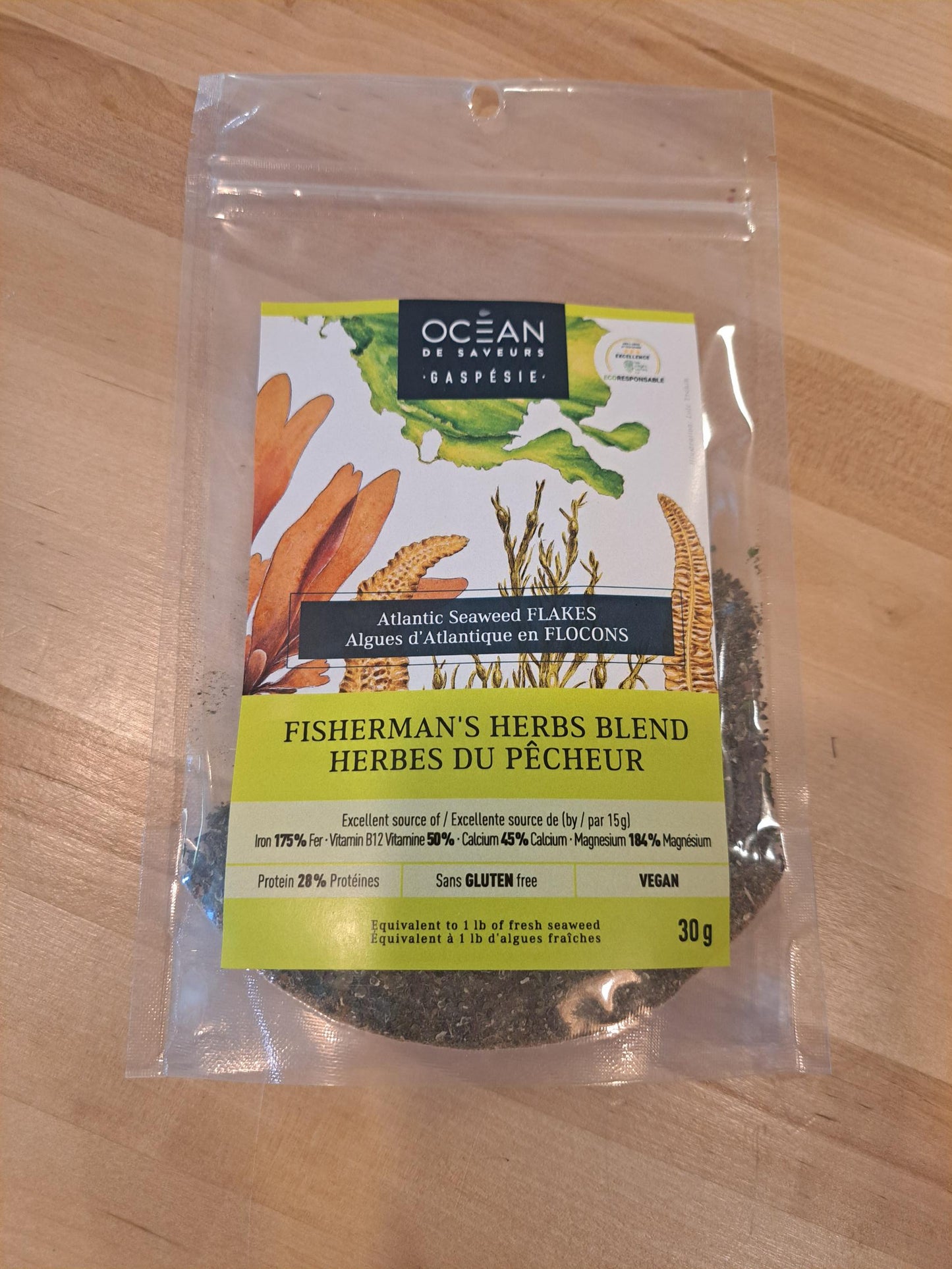 Herbes du pêcheur, algues d'Atlantique en flocons 30g