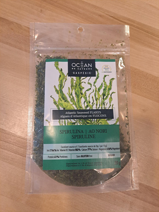Spiruline, algues d'Atlantique en flocons 20g