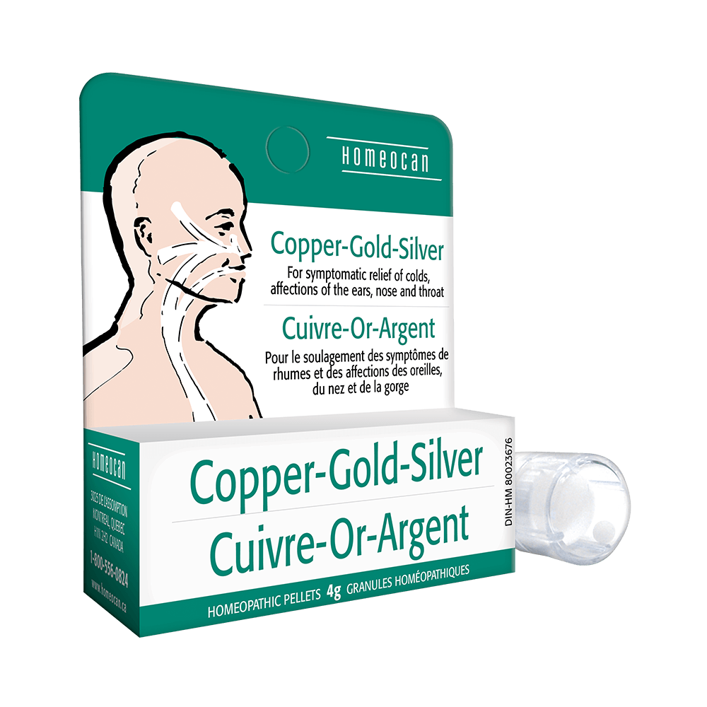 Granules homéopathiques Cuivre-Or-Argent 4g