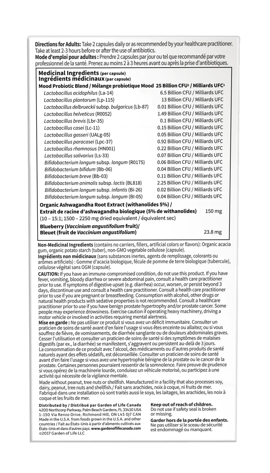 Probiotique Mood+ 50milliards 16souches 60capsules