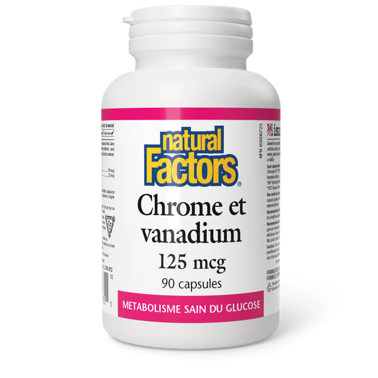 Chrome et vanadium 125mcg 90 capsules