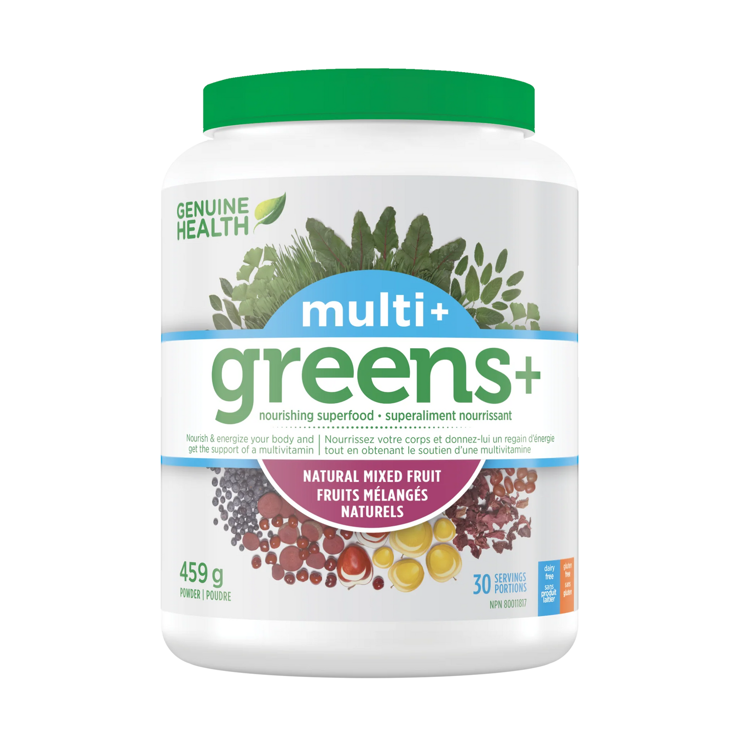 Greens+ multivitamines - fruits mélangés naturels 459g