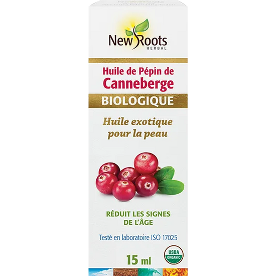 Huile végétale de pépin de canneberge biologique 15ml