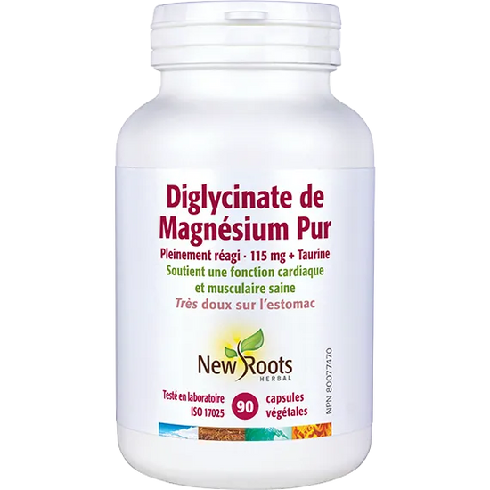 Magnésium bisglycinate pur + taurine 90capsules
