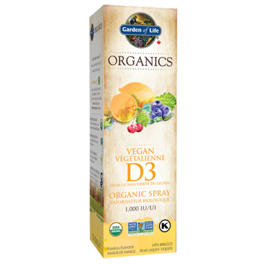 Vitamine D3 biologique en spray è saveur de vanille 58ml