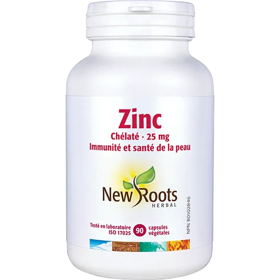 Zinc chélaté 25mg 90capsules