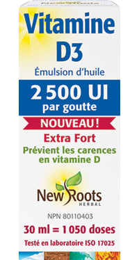 Vitamine D3 2500UI par goutte 30ml