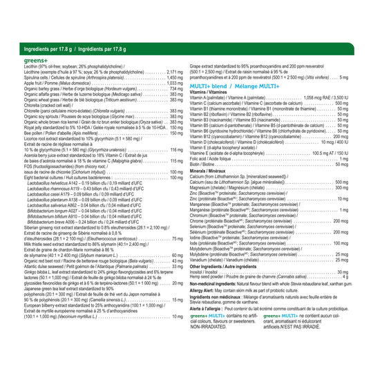 Greens+ multivitamines - fruits mélangés naturels 459g