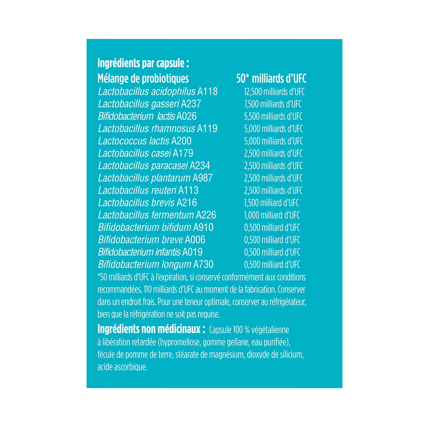Probiotiques santé intestinale évoluée pour femmes 50 milliards 30 capsules