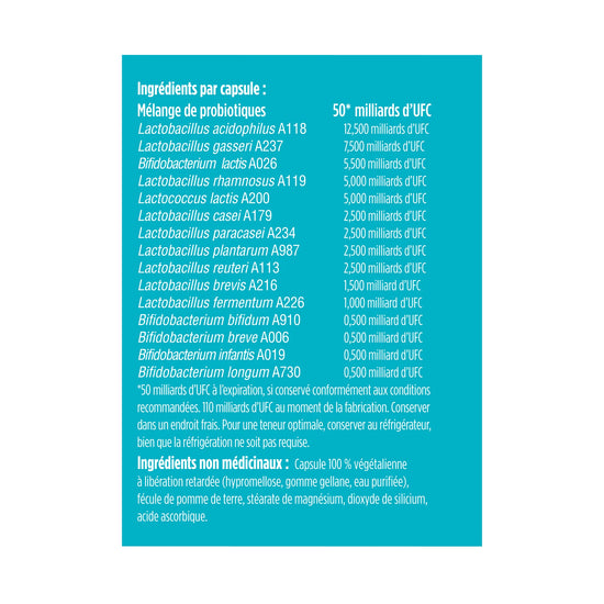 Probiotiques santé intestinale évoluée pour femmes 50 milliards 30 capsules