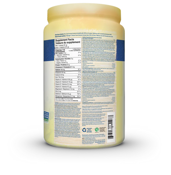 Protéine biologique crue saveur de vanille 620g