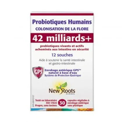 Probiotiques humains colonisation de la flore 42milliards 12souches 30capsules