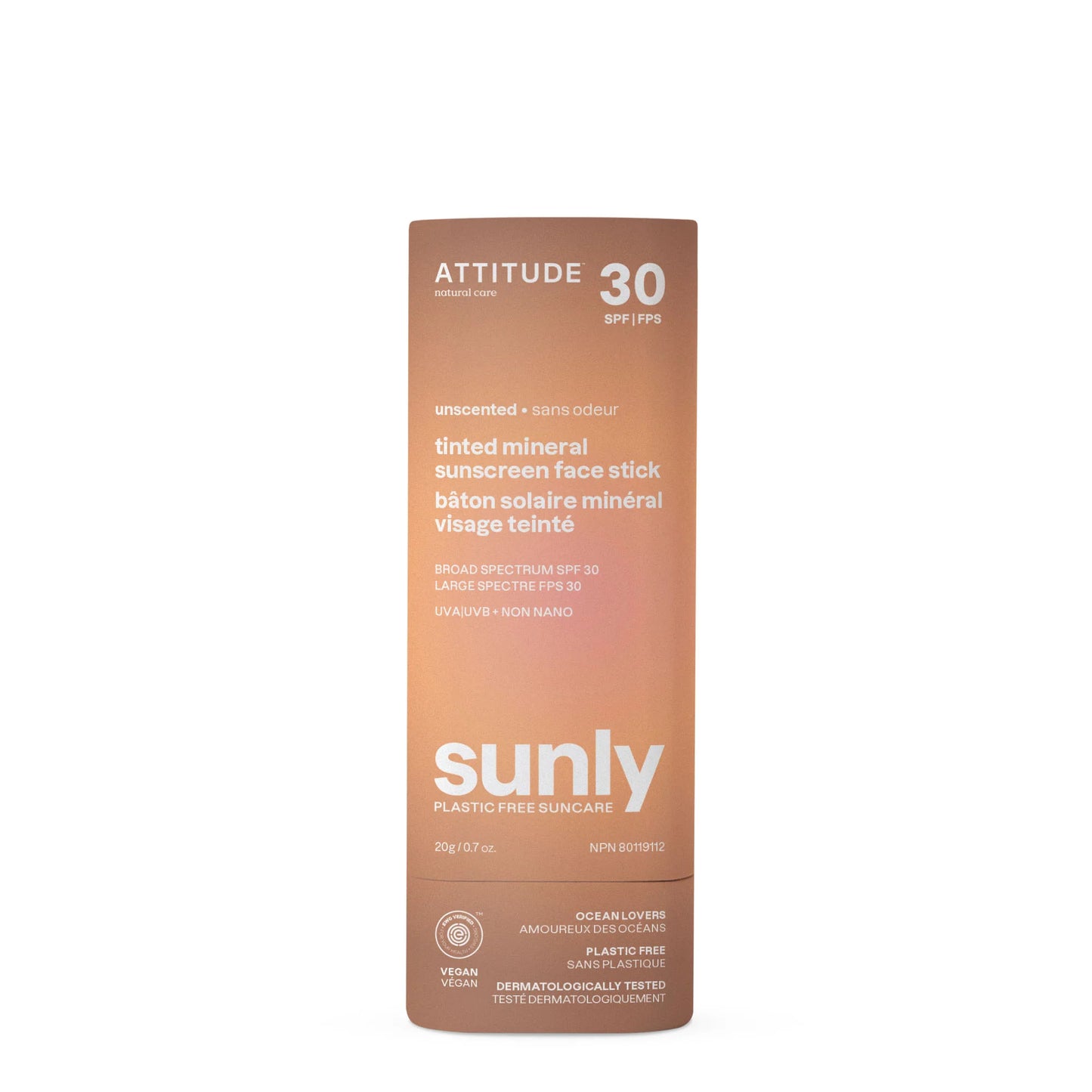 Bâton solaire minéral pour visage teinté 20g