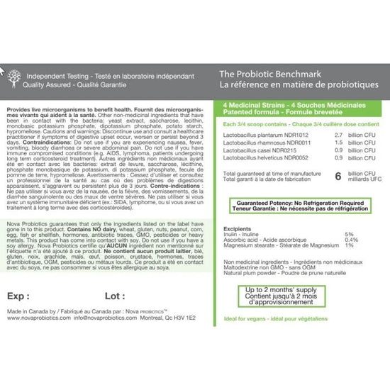 Probiotique végétalien pour enfants 6Milliards 60gr