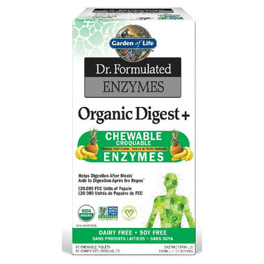 Enzymes croquables Organic Digest+ 90comprimés