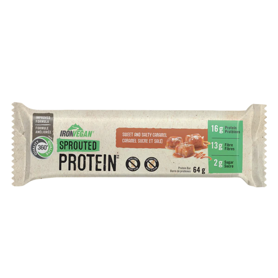 Barre protéiné Ironvegan caramel sucre et salé 64g