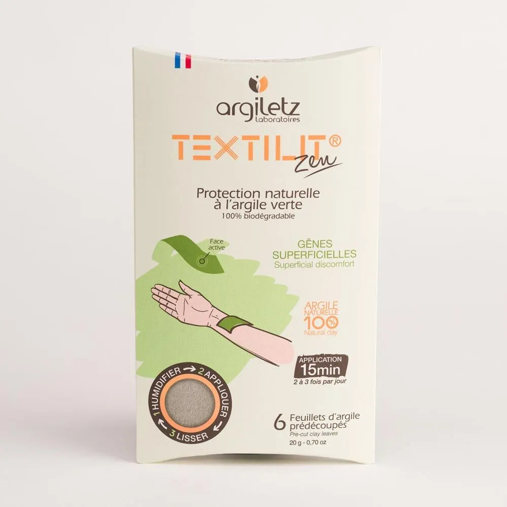 Textilit Zen 6 feuillets d'argile prédécoupés