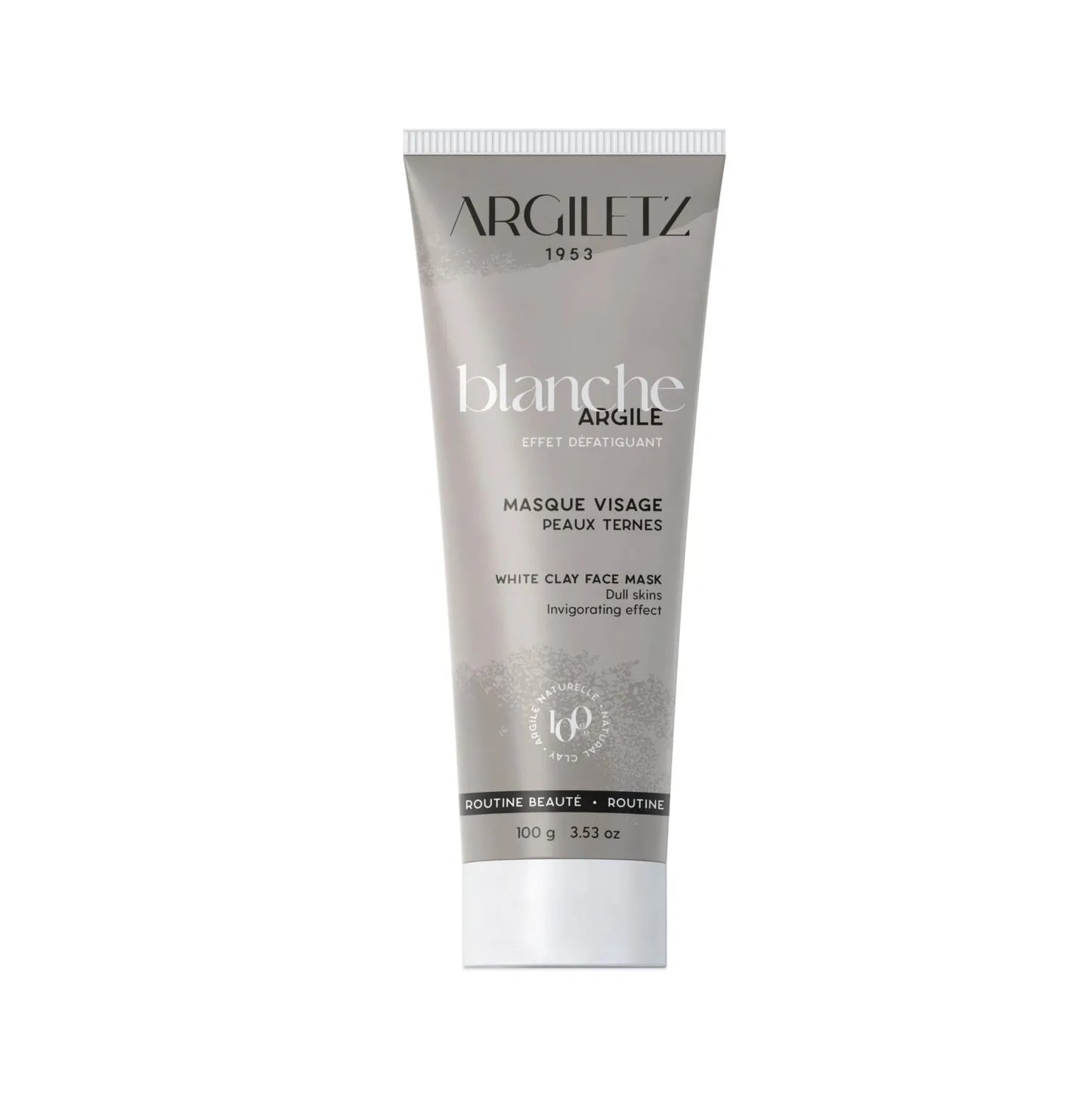 Masque visage argile blanche pour peaux ternes 100g