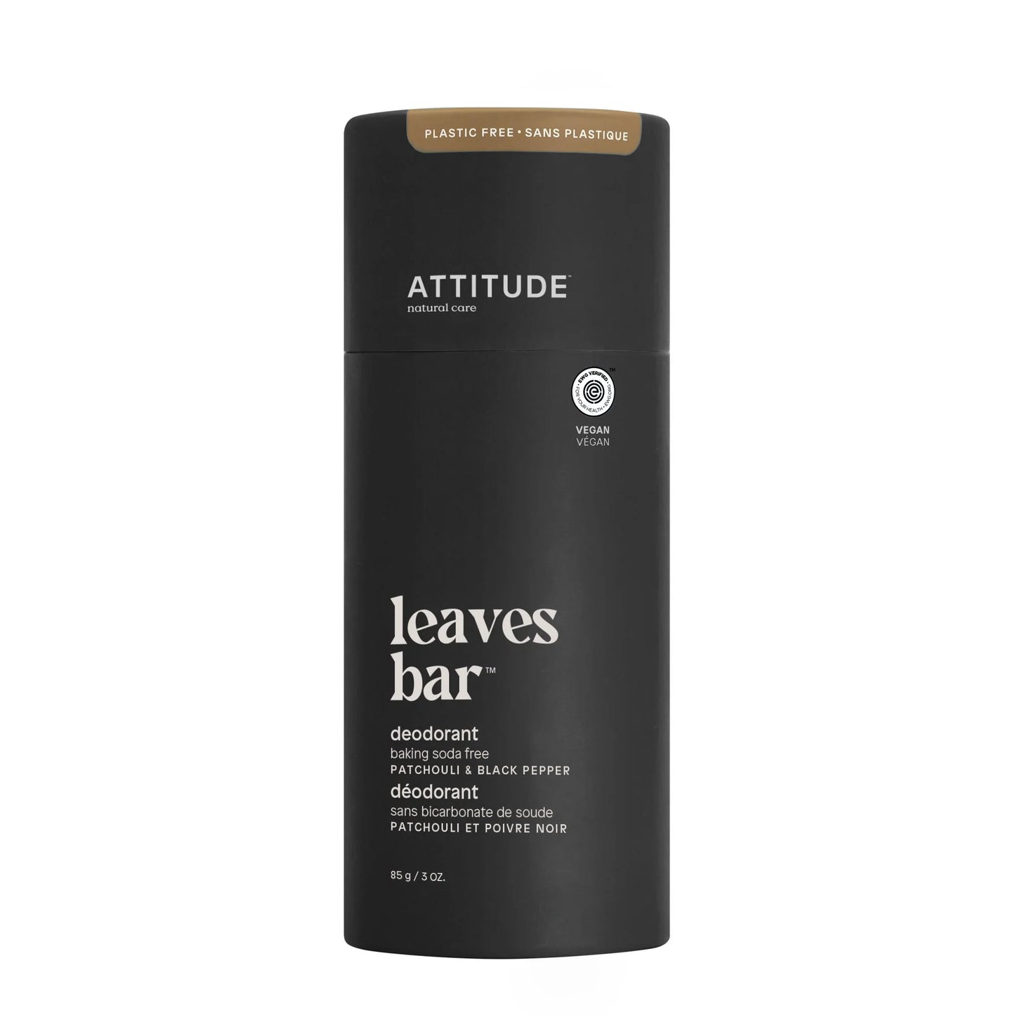 Déodorant sans bicarbonate de soude Patchouli et poivre noir 85g