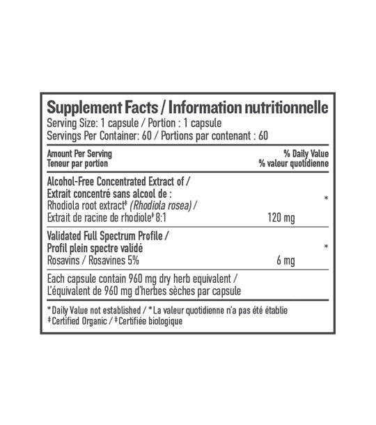 Rhodiole 60capsules liquides