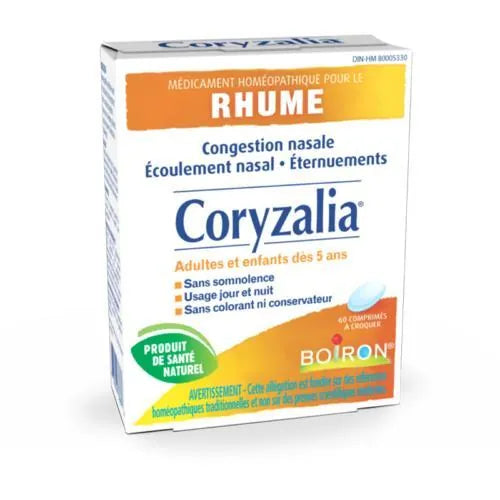 Coryzalia pour la congestion nasale et le rhume 60 comprimés