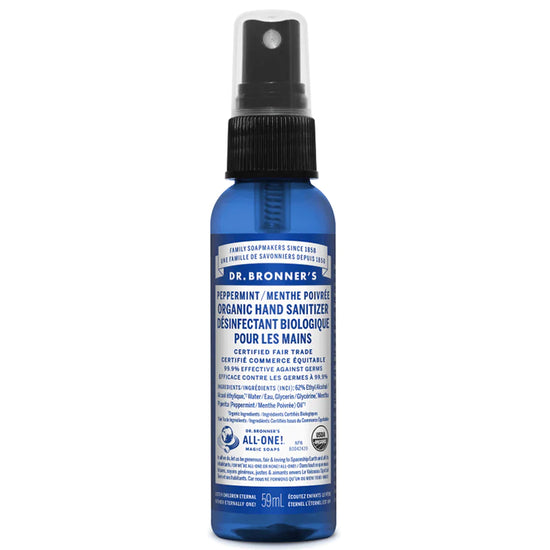 Désinfectant à mains de Dr Bronner's à la menthe poivrée 59ml