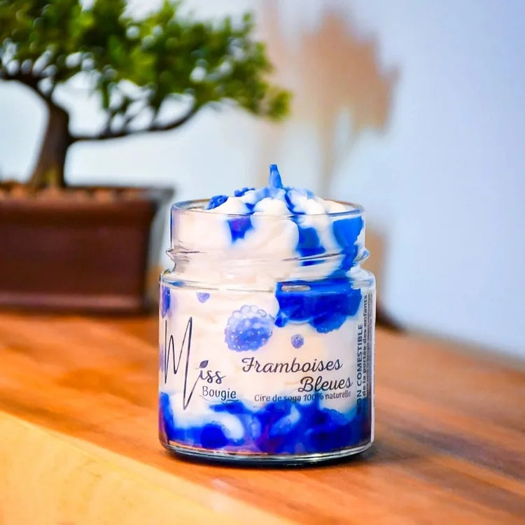 Bougie Framboises bleues