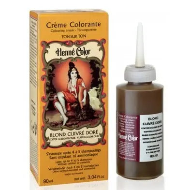 Henné Crème colorante Blond cuivré doré 90ml