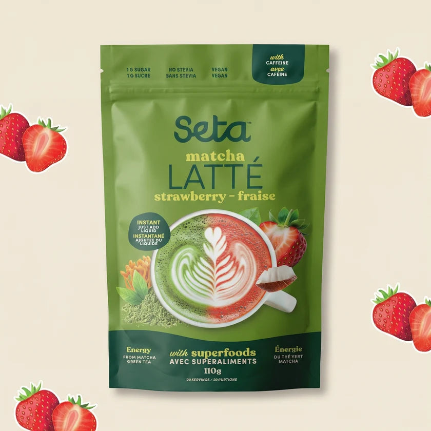 Matcha latté à la fraise 110g