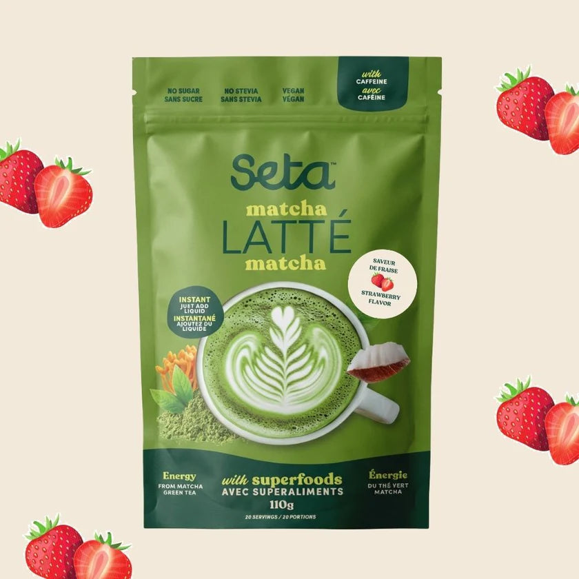 Matcha latté à la fraise 110g