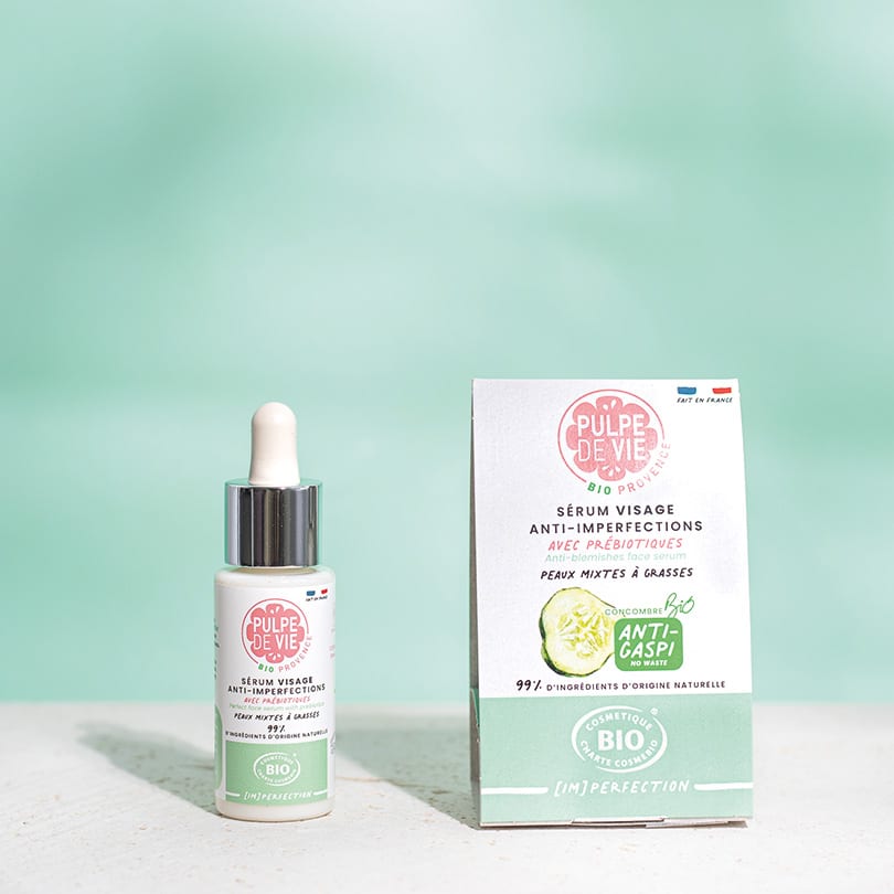 Sérum visage anti-imperfections avec prébiotiques