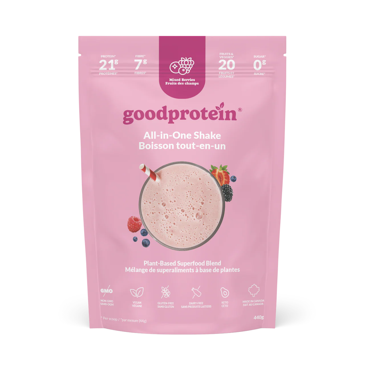 Boisson tout-en-un Fruits des champs 440g