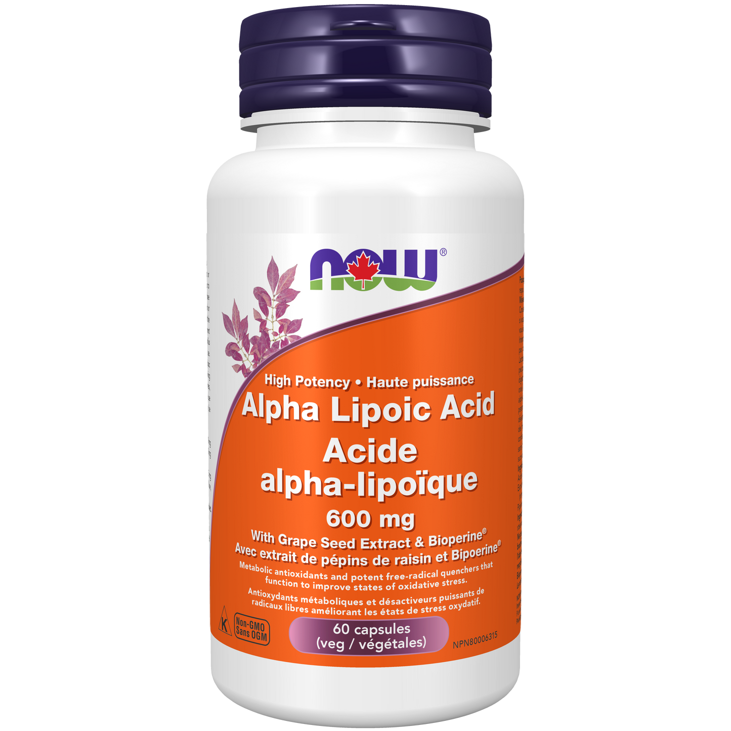 Acide alpha-lipoïque 600mg 60capsules