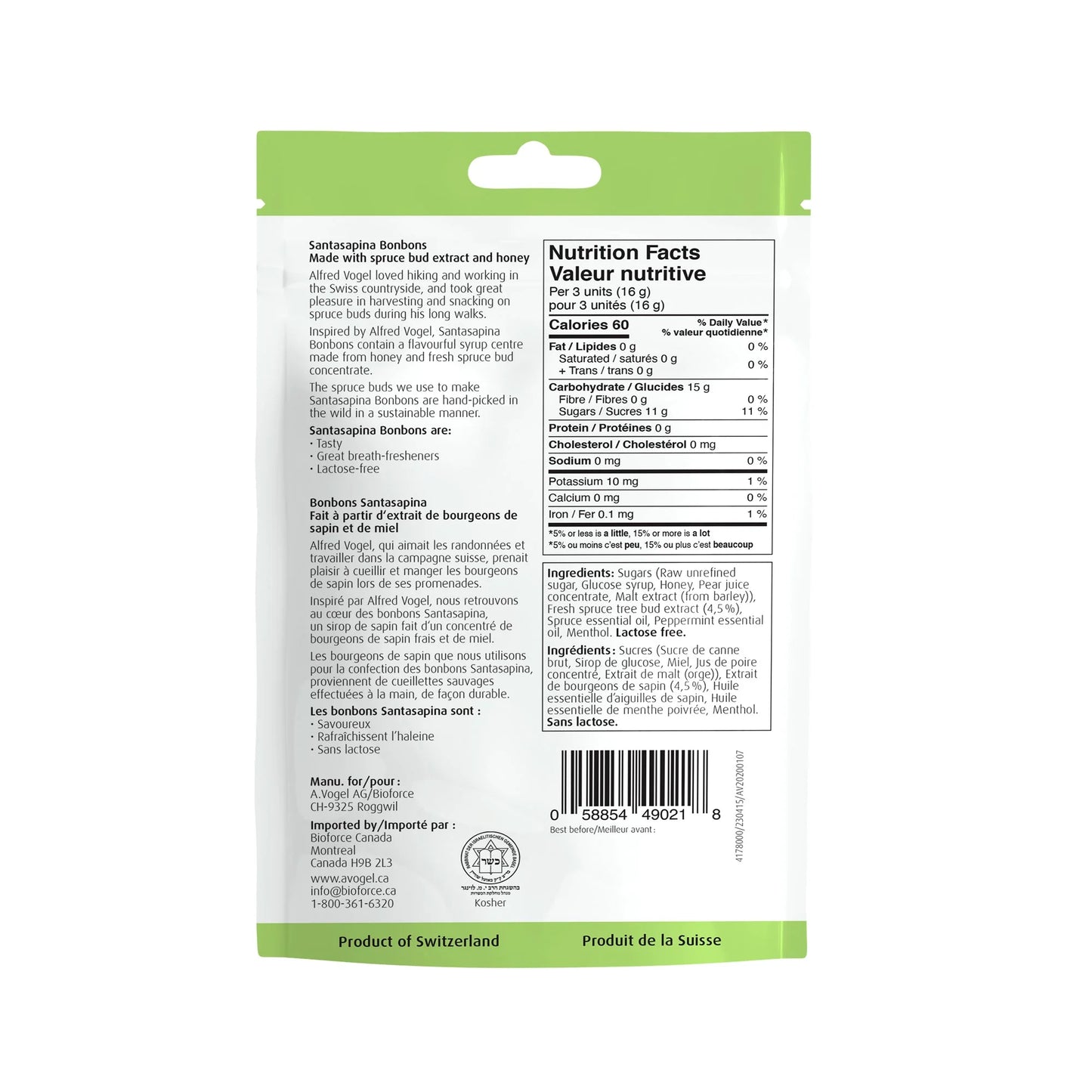 Bonbons santasapina emballage duo