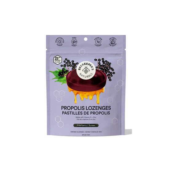 Pastilles de propolis avec vitamine D et zinc saveur de sureau 50g