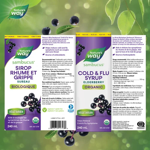 Sirop rhume et grippe sureau biologique 120ml