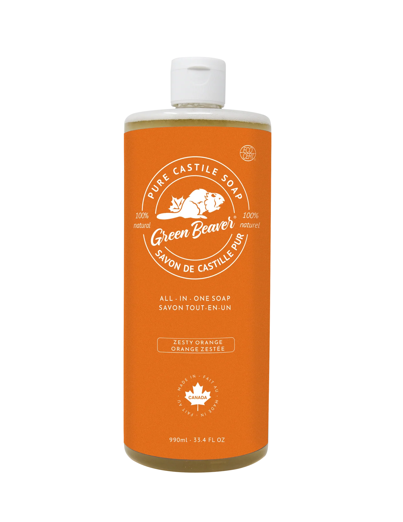 Savon de castille pur orange 990ml