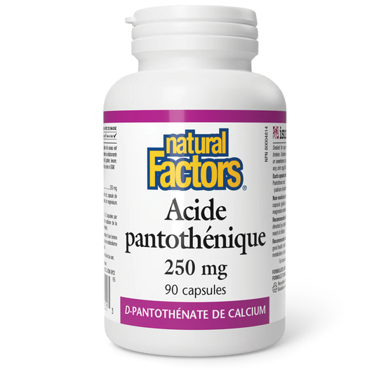 Acide pantothénique 250mg 90 capsules