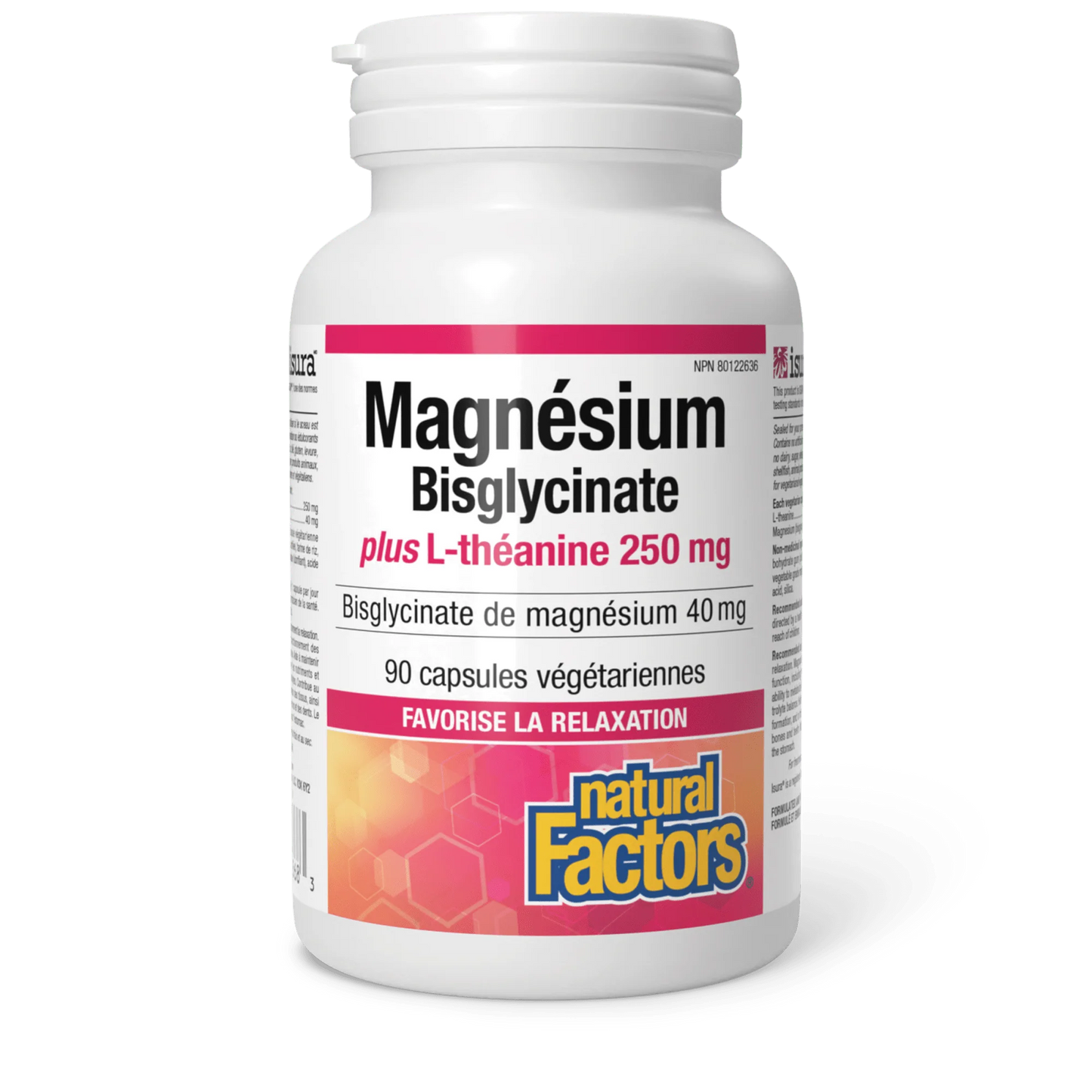 Magnésium Bisglycinate plus L-Théanine 90capsules