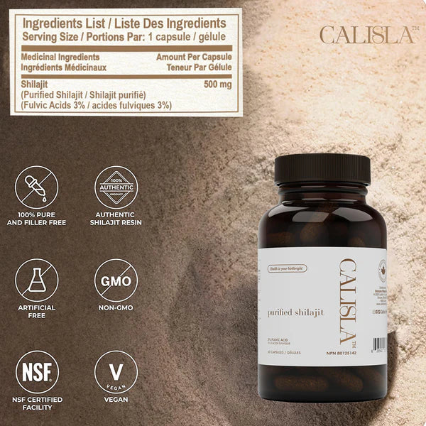 Shilajit purifié Calisla 60capsules