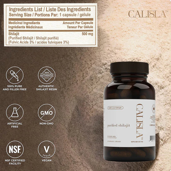 Shilajit purifié Calisla 60capsules