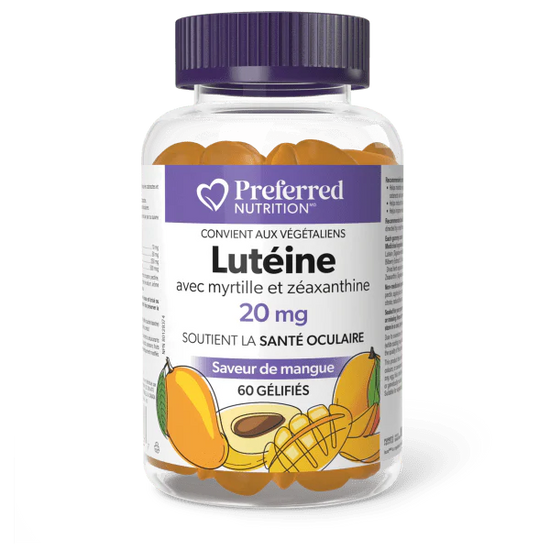 Lutéine avec myrtille et zéaxanthine 20mg 60gélifiés