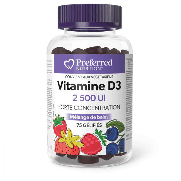 Vitamine D3 2500UI 75 gélifiés