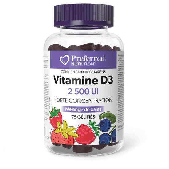 Vitamine D3 2500UI 75 gélifiés