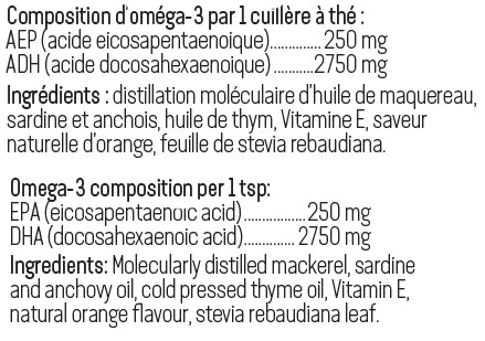Neuromega 2750mg DHA à l'orange 150ml