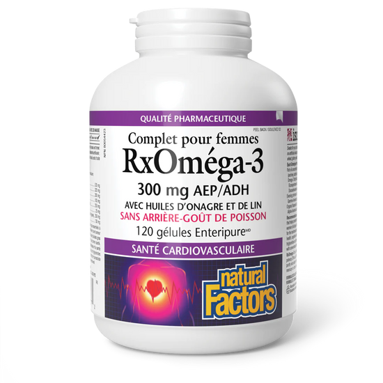 RxOmega complet pour femmes 300mg 120 gélules